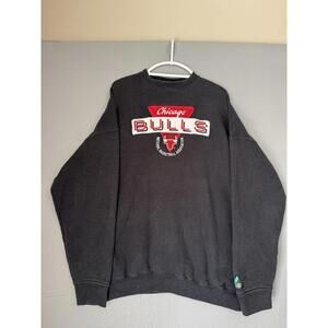 Vintage Logo Athletic Chicago Bulls Crewneck Sweatshirt Mens XL Embroidered NBA